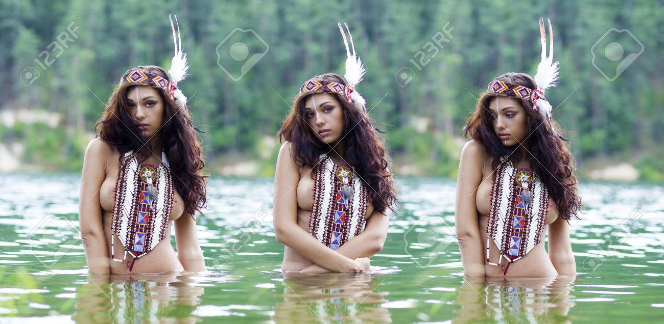 39505234-Collage-Young-women-in-costume-of-American-Indian-waistdeep-in-the-river-Stock-Photo.jpg